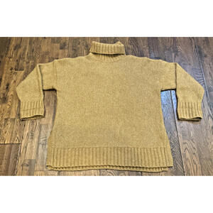 Everlane Women’s Cloud Oversized Turtleneck Sweater – Size Large – Brown  Chunky